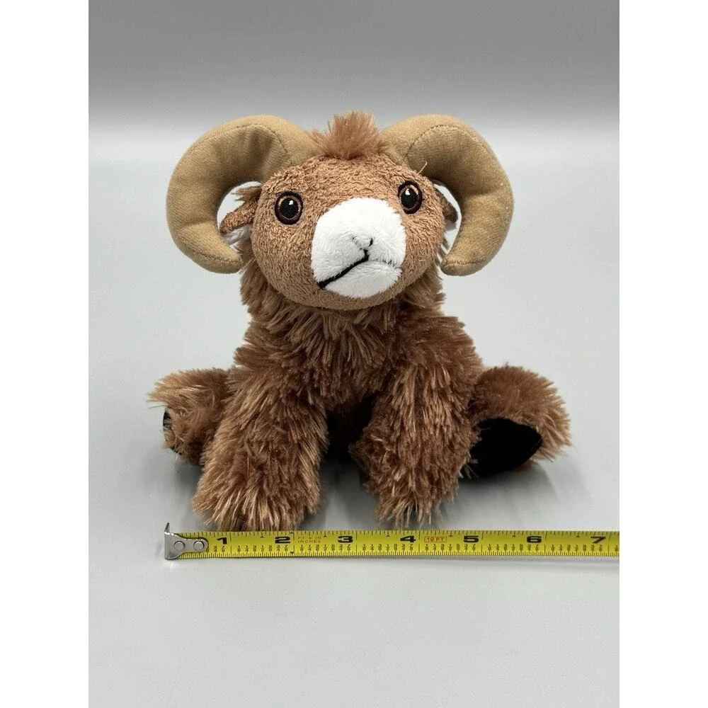 Mountain Goat Ram Brown Plush Small 8